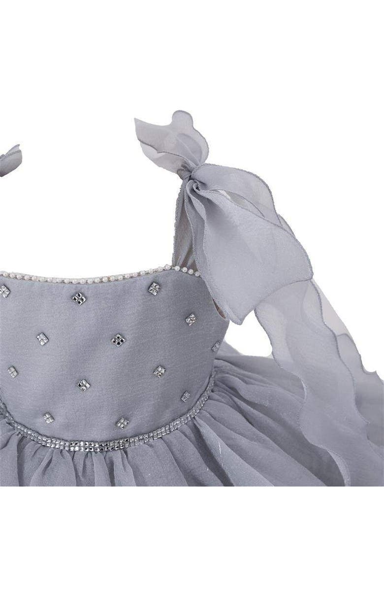 Tulleen Sparkle Tiered Dress, Alternate, color, Grey