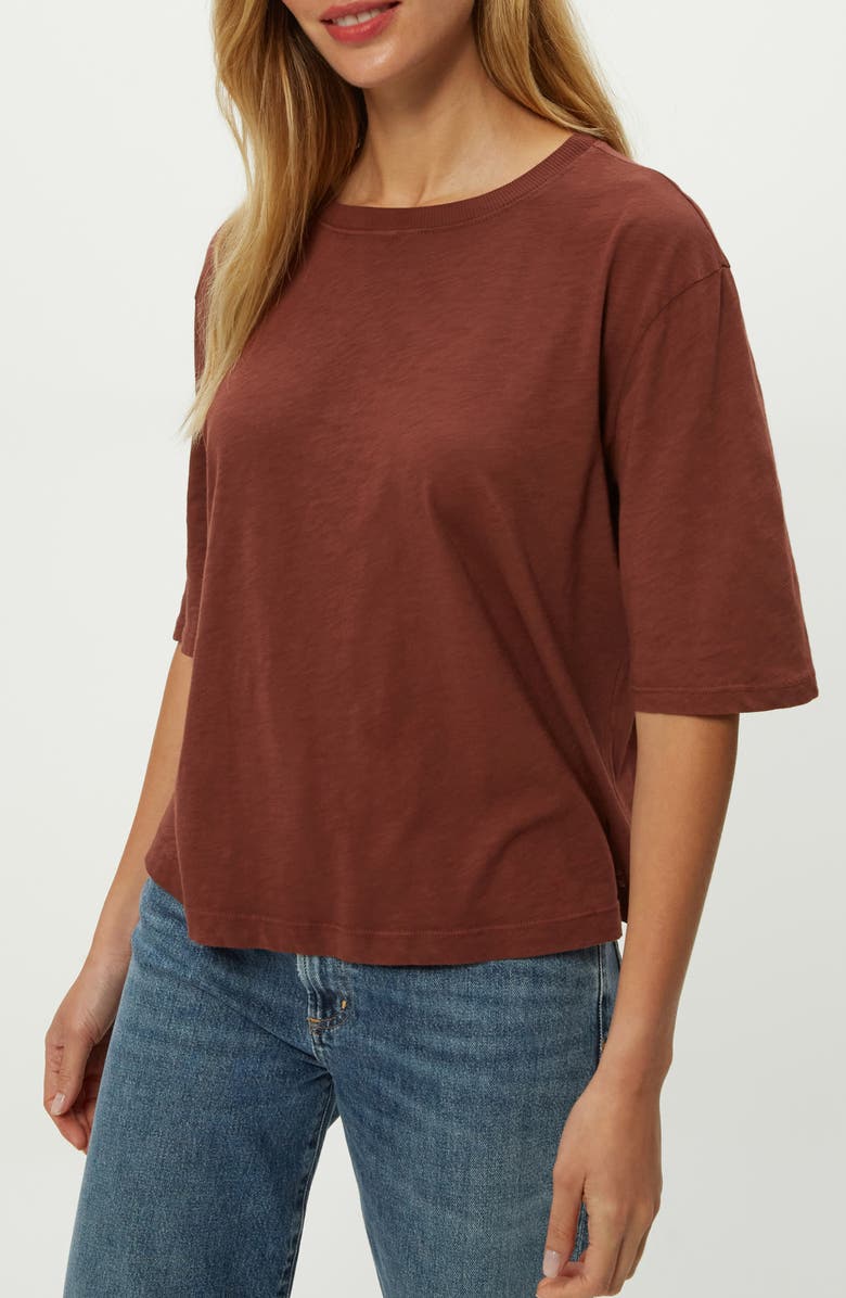Michael Stars Reid Oversize Supima<sup>®</sup> Cotton Slub T-Shirt, Alternate, color, Espresso