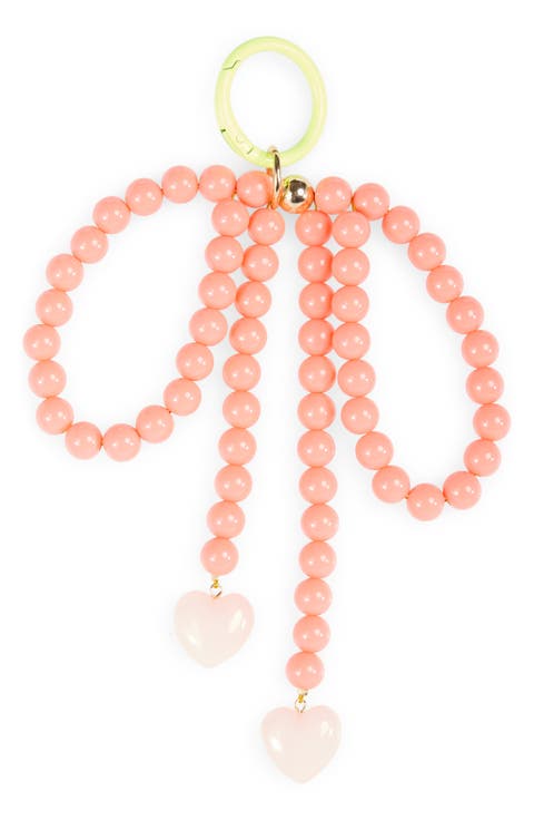 Beaded Bow Bag Charm