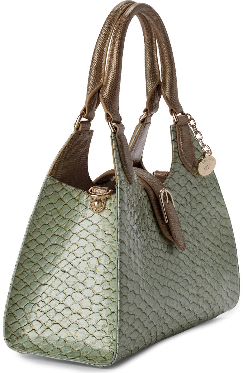 Brahmin Adrian Embossed Leather Shoulder Bag, Alternate, color, Mint Novella