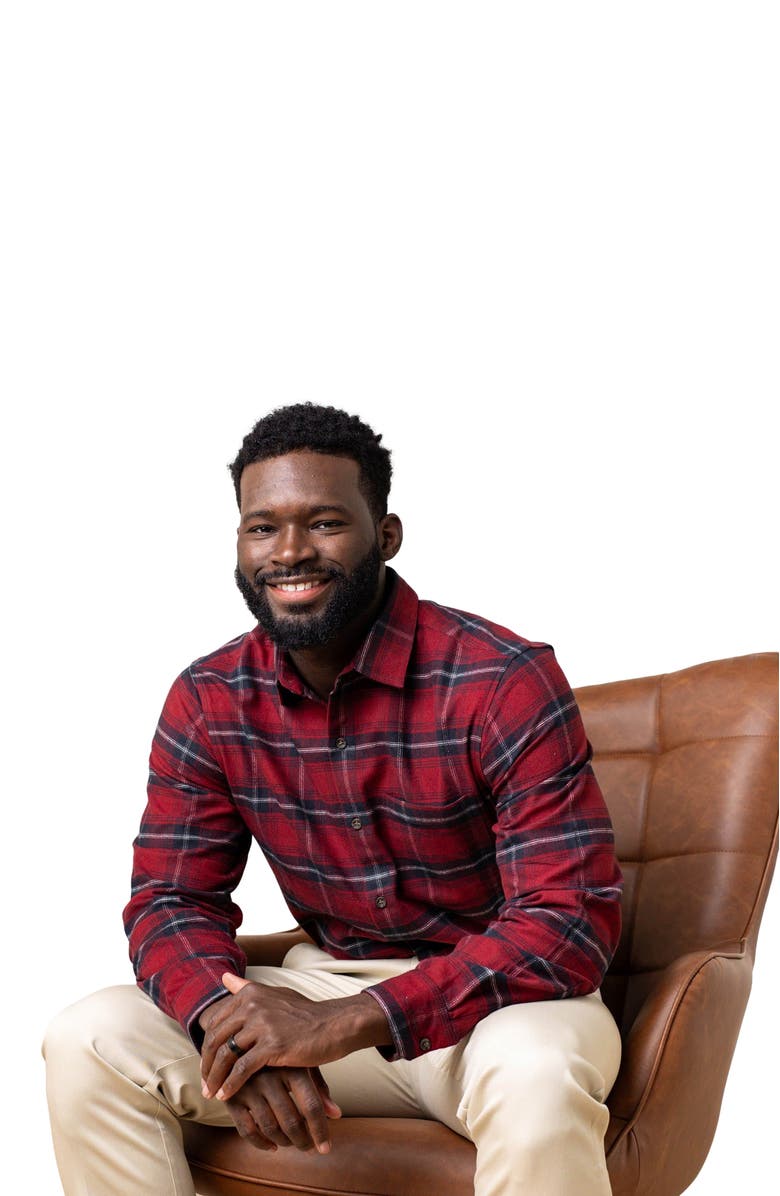 Hope & Henry Men's Brushed Flannel Button Down Shirt, Alternate, color, 