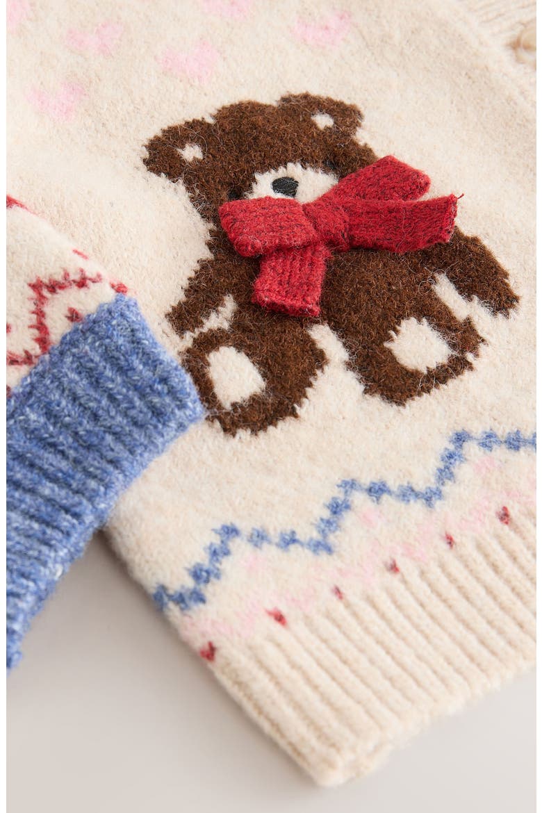 Kids' Teddy Bear Cardigan, Alternate, color, NEUTRAL