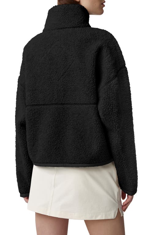 Canada Goose Simcoe Wool Blend Fleece Jacket In Black