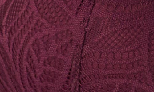Dkny Deco Underwire Lace Balconette Bra In Burgundy