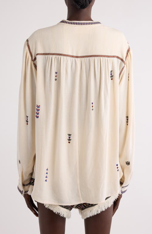 Isabel Marant Étoile Pelson Embroidered Peasant Top
