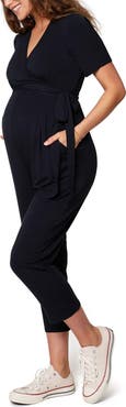 Ingrid & Isabel® Crop Jersey Maternity/Nursing Jumpsuit