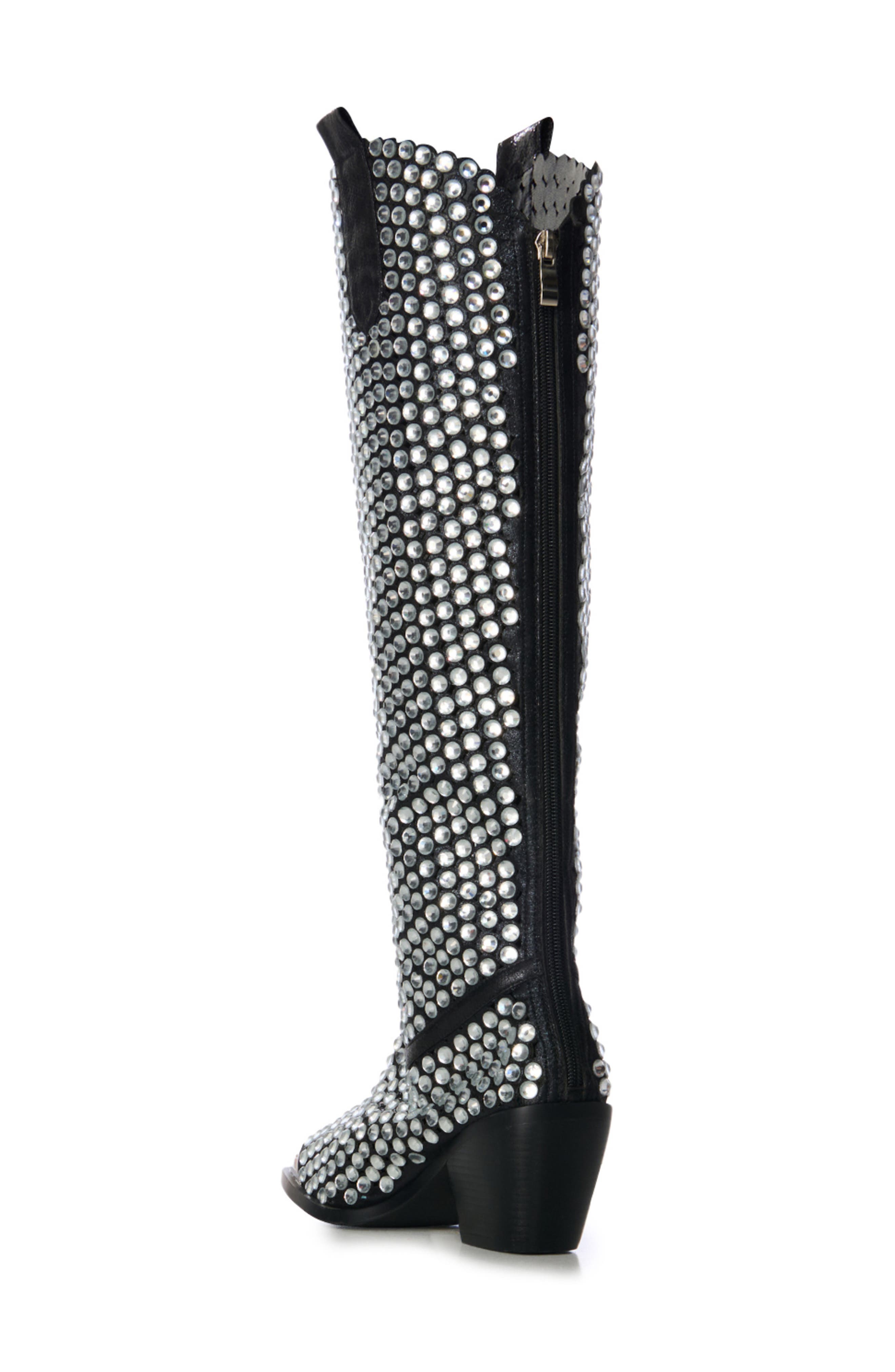 AZALEA WANG Ruvin Tall Western Boot, Alternate, color, Black