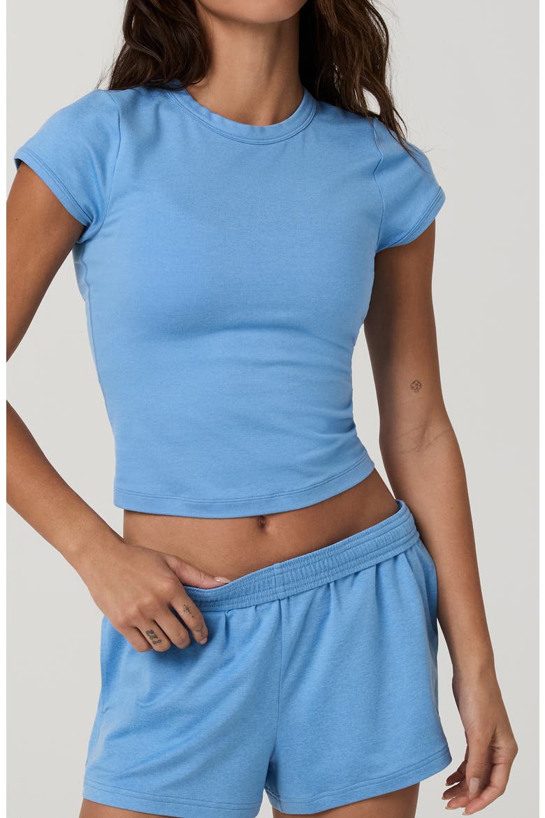 Halo Baby Tee, Alternate, color, OASIS BLUE HEATHER