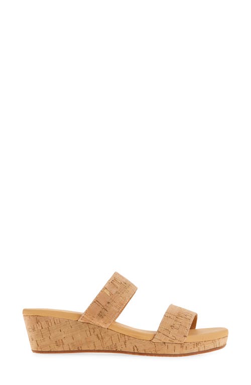 Chocolat Blu Farra Platform Wedge Slide Sandal In Cork