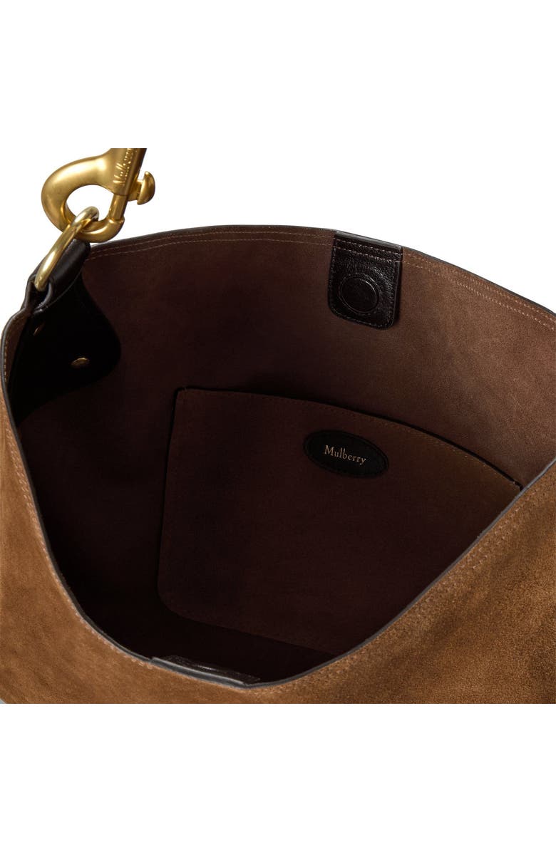 Mulberry Hackney Suede Shoulder Bag, Alternate, color,