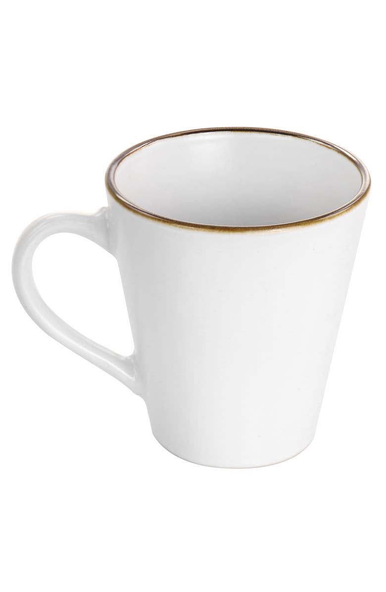 Elama Arthur 6 Piece Stoneware Mug Set, Alternate, color, White