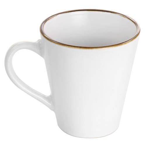 Elama Arthur 6 Piece Stoneware Mug Set In White