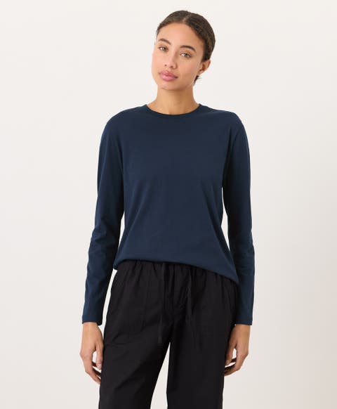 Organic Cotton Women's Softspun Essential Crewneck Long Sleeve Tee