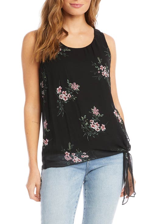 Floral Print Side Tie Top