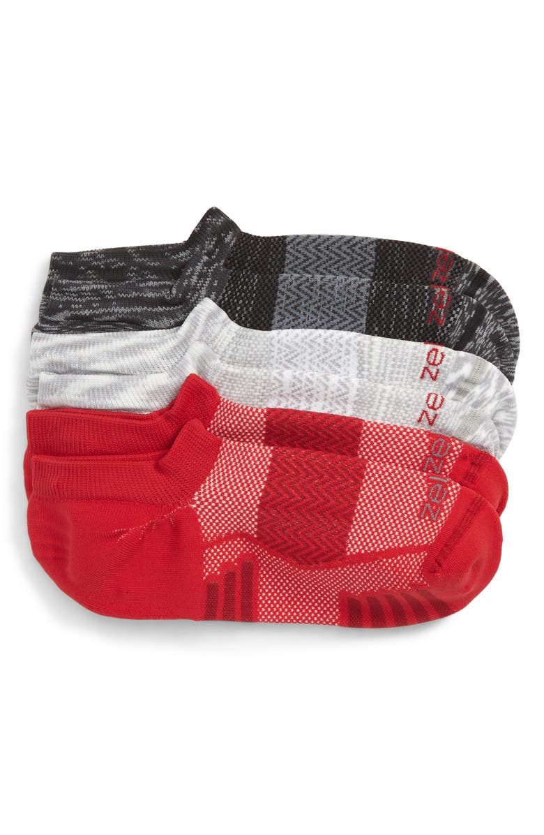 Zella 3-Pack Ultra Light Running Socks, Main, color, 