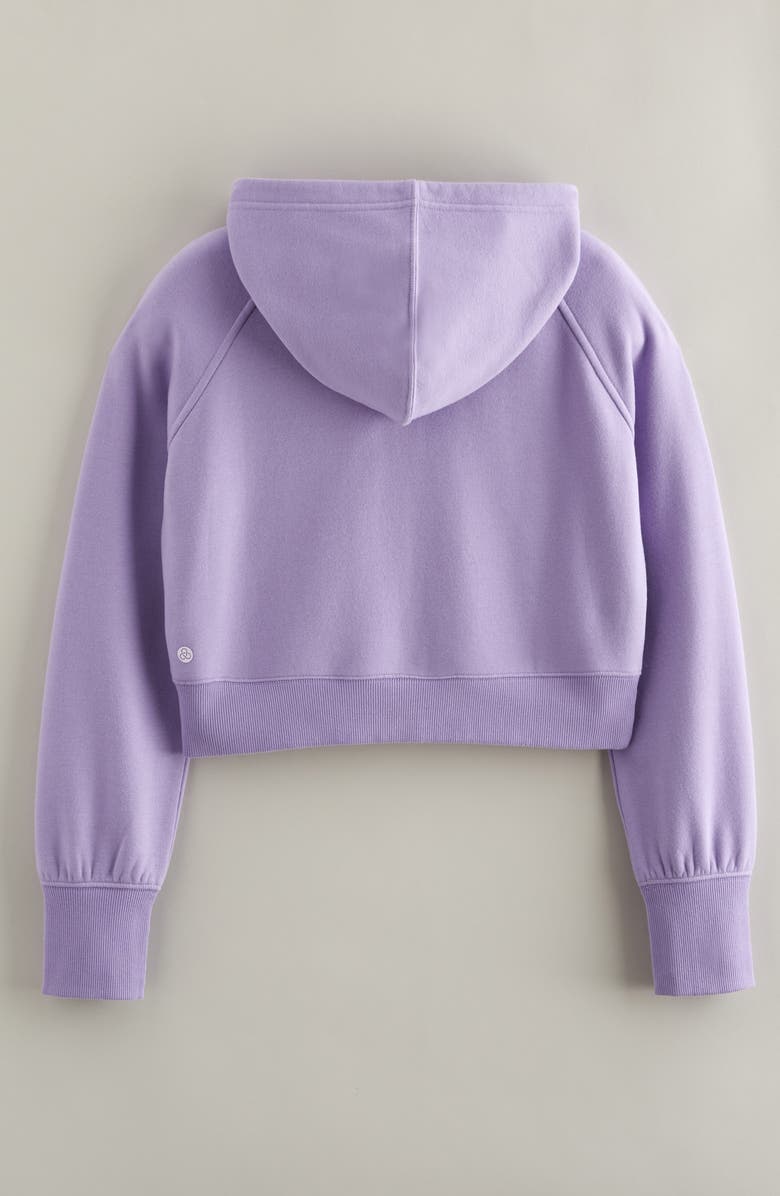 Zella Girl Kids
 Cloud Fleece Full Zip Hoodie, Alternate, color, Purple Bonnet