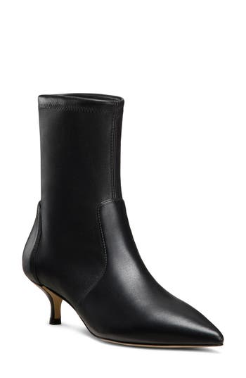 Stuart Weitzman Mara 50 Kitten Heel Bootie In Black