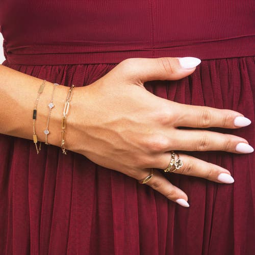 The Lovery Fine Jewelry Round Link Paperclip Bracelet In Gold