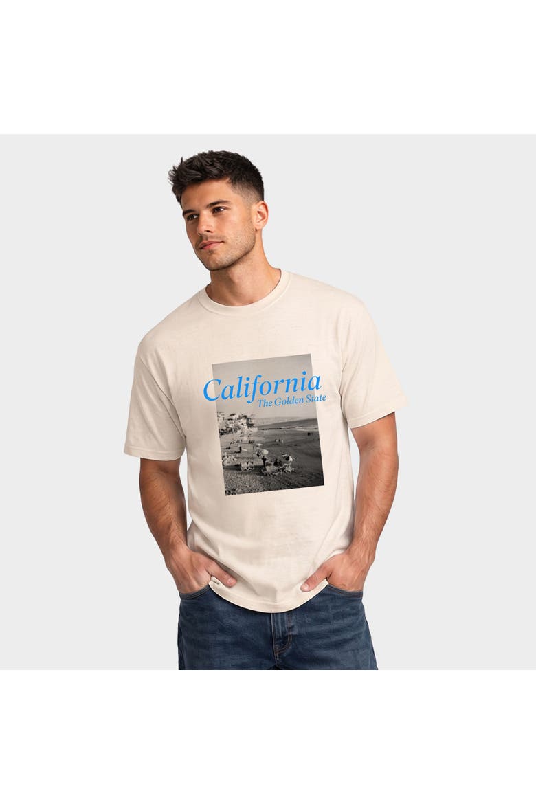 California Golden State Puff Garment Dyed T-Shirt, Alternate, color, Ivory