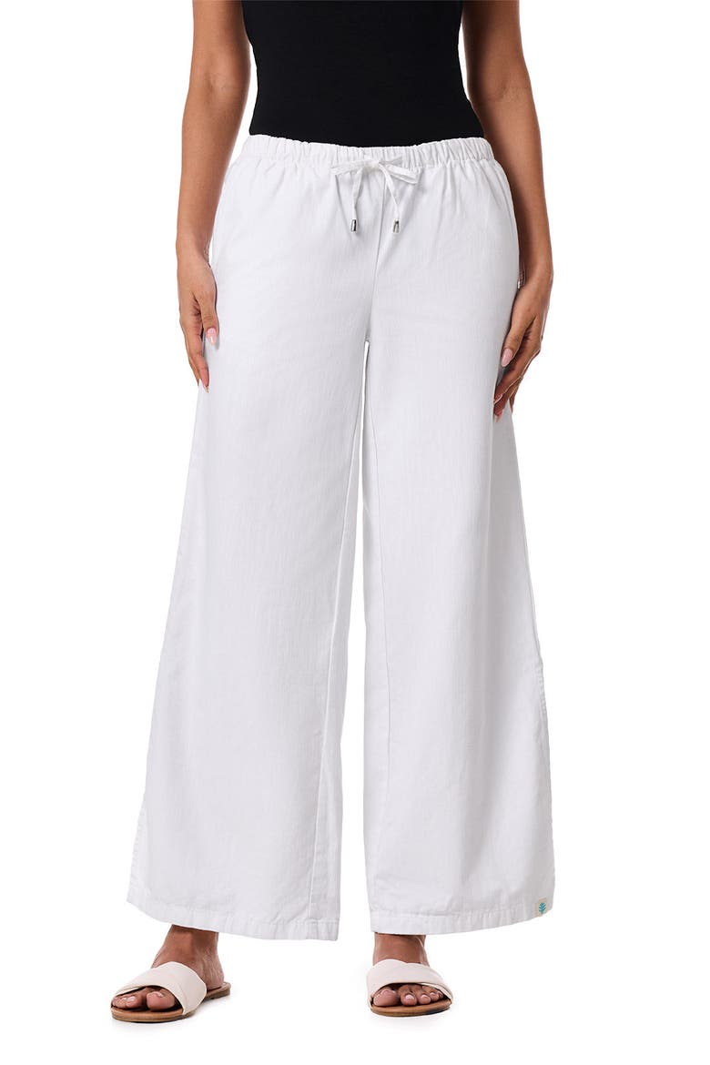Women's Enclave Chambray Wide Leg Pants, Upf 50+ Sun Protection, Main, color, White Chambray