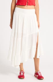 Abound Tiered Asymmetric Skirt