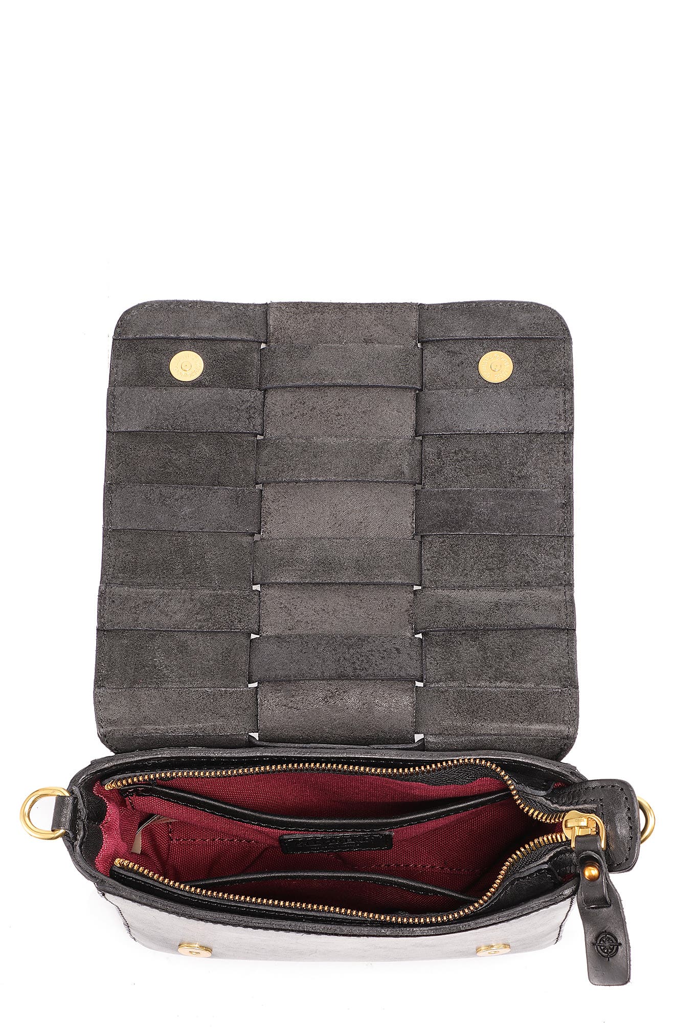 OLD TREND Lupi Woven Leather Crossbody Bag, Alternate, color, 