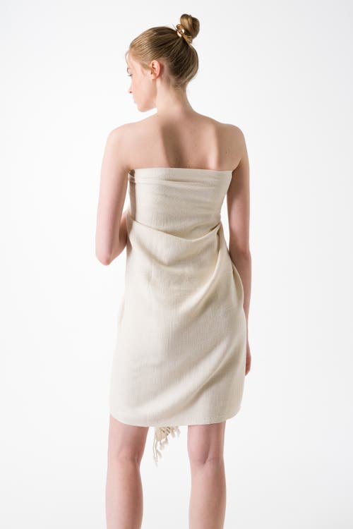 Olive And Linen Olive & Linen Whisper Weight Natural Turkish Towel In Brown