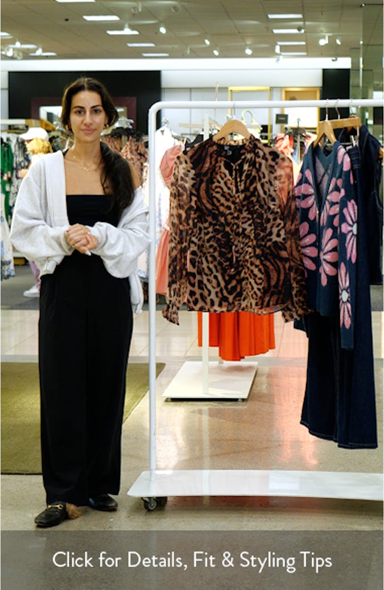 Animal Print Ruffle Top, sales video thumbnail