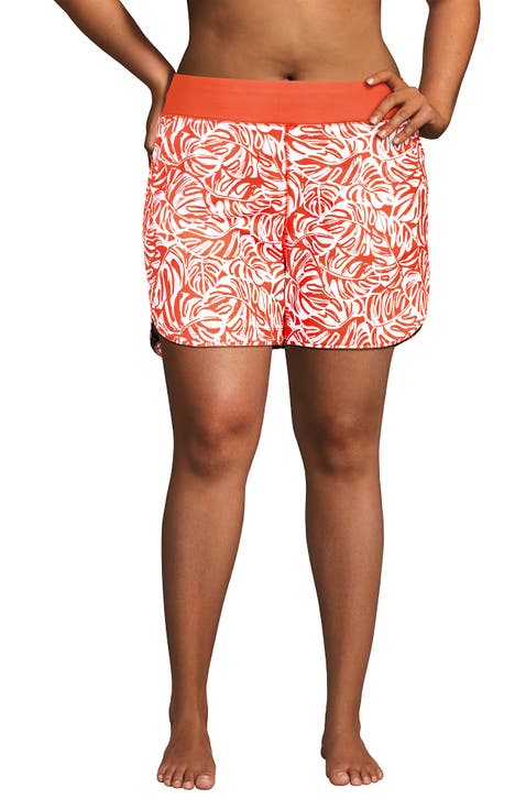 Plus Size 5" Board Shorts with Panty