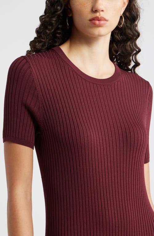 Nordstrom Rib Knit Dress In Burgundy