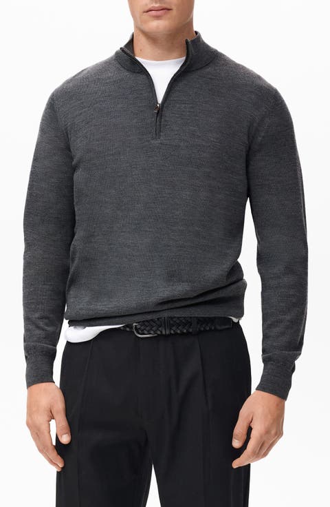 Perkins Wool Quarter Zip Sweater