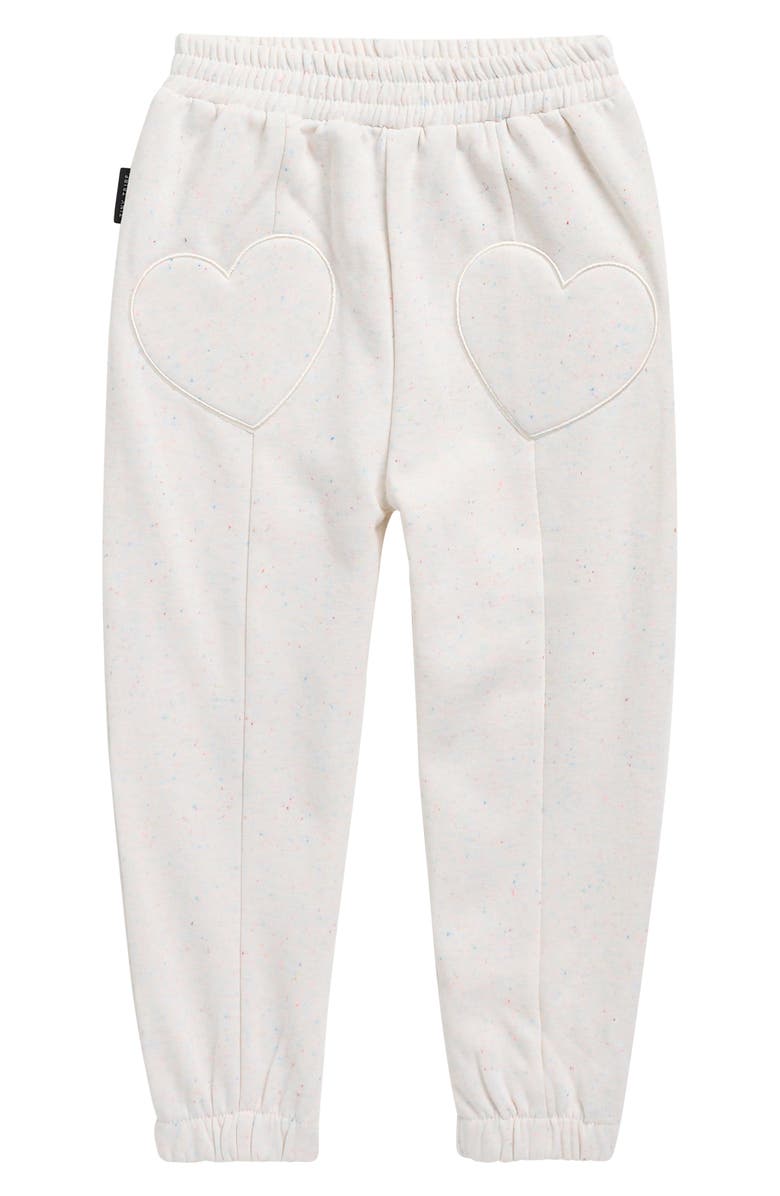 TINY TRIBE Kids' Heart Sweatpants, Main, color, Ecru