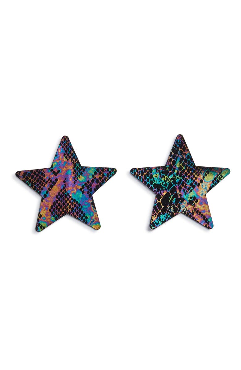 Nippies by Bristols Six Iridescent Star Nipple Covers, Main, color, 