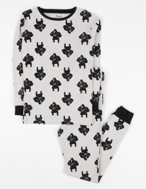 Leveret Kids Cotton Two-piece Printed Pajamas, Animals & Characters In Metallic
