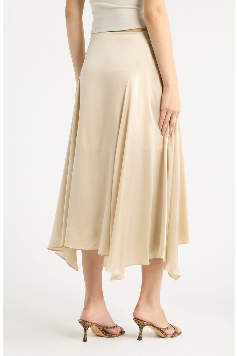 Mccall Silk Charmeuse Skirt, Alternate, color, ALMOND