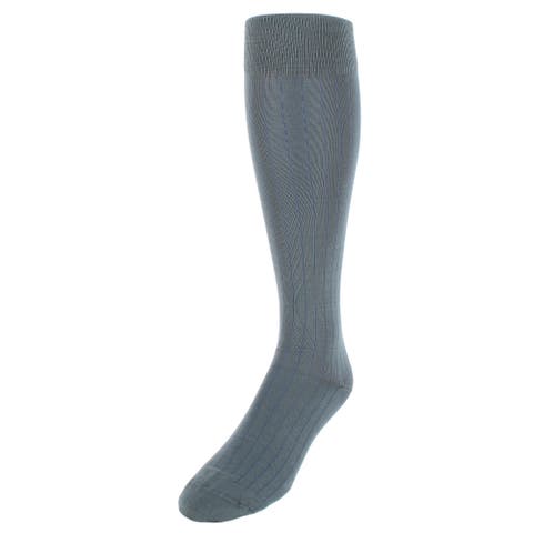 Valentino Vertical Stripe Over The Calf Mercerized Cotton Sock
