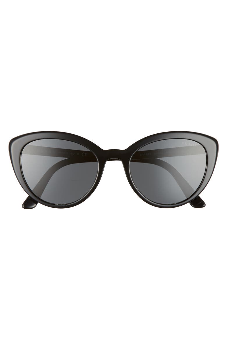 54mm Cat Eye Sunglasses, Main, color, BLACK