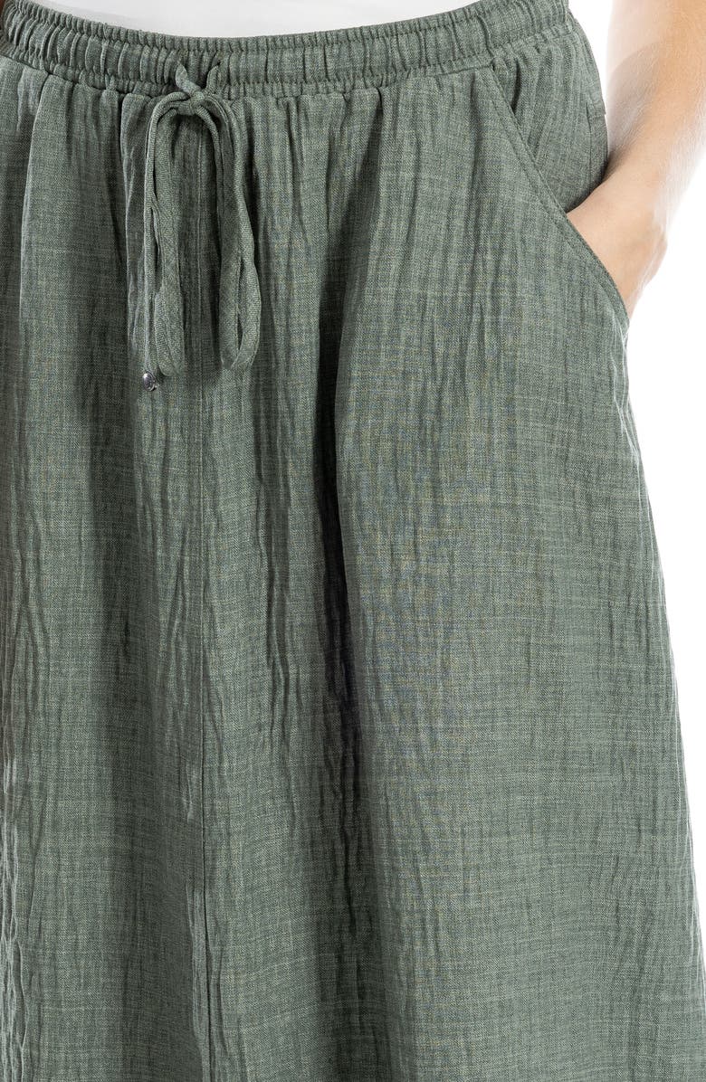 MAX STUDIO Textured Crop Maxi Skirt, Alternate, color, Moss