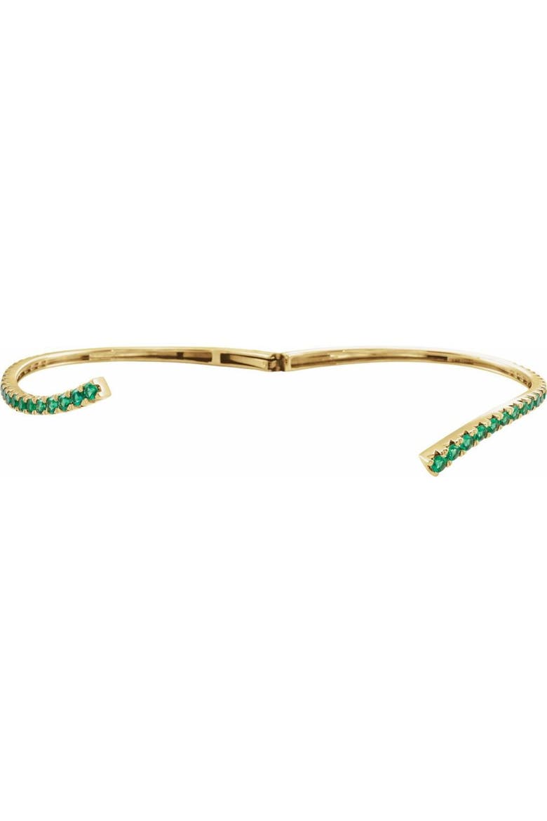 Lab Dye Request Form Ivy & Pearl Co. Lab-grown Emerald Bypass Cuff Bracelet In 14k Gold ...