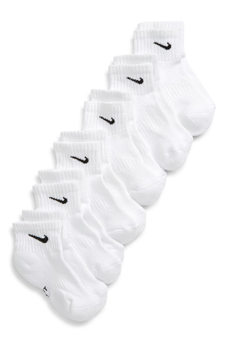 6-Pack Everyday Cush Ankle Socks, Main, color, WHITE/ BLACK
