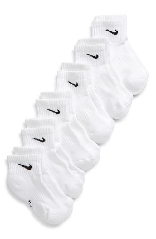 Nike 6-pack Everyday Cush Ankle Socks In White/black