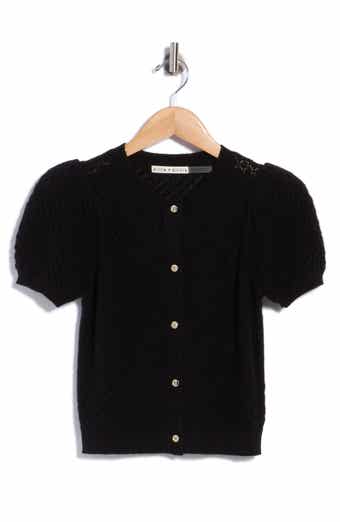 Sabine Puff Sleeve Crop Cashmere Blend Sweater