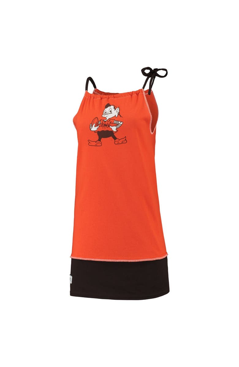 REFRIED APPAREL Women's Refried Apparel Orange Cleveland Browns Sustainable Vintage Tank Dress, Main, color, 