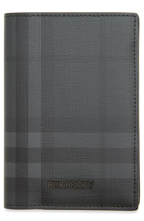 Check Coated Canvas Passport Holder
