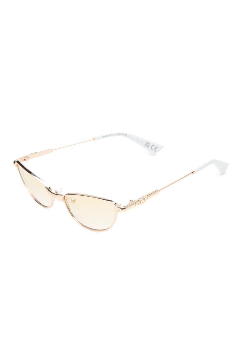 Thorned Oval Sunglasses, Alternate, color, GOLD / TAN GRAD