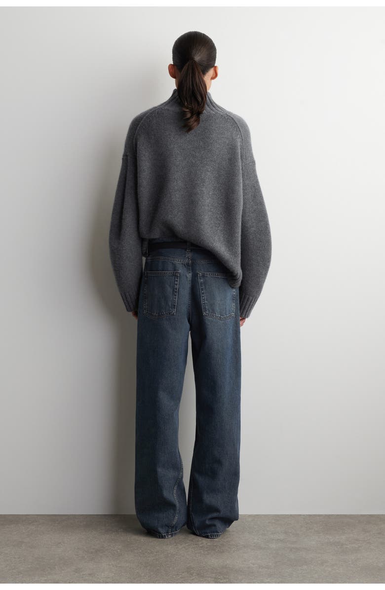 COS Facade Straight-Leg Jeans, Alternate, color, Dusty Blue