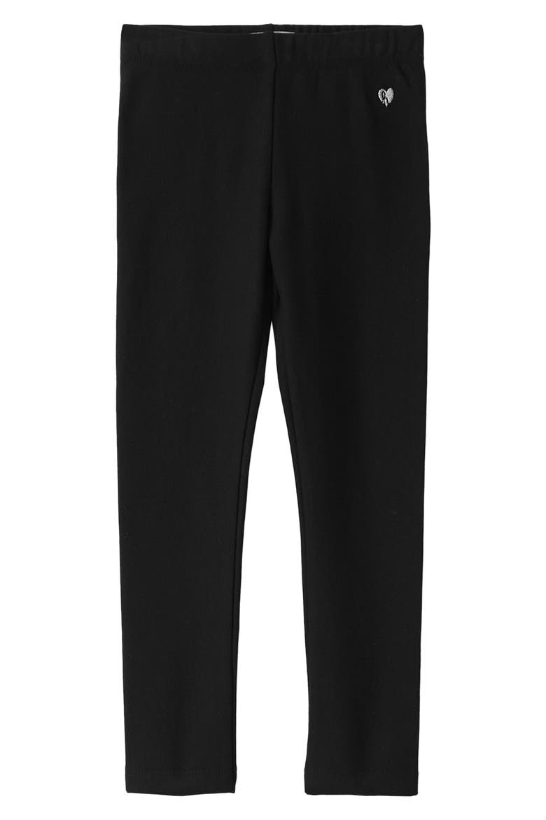 Kids' Cozy Stretch Cotton Leggings, Main, color, BLACK