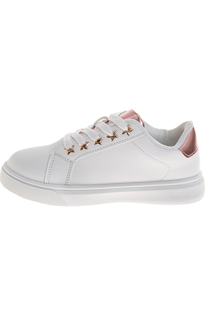 Kensie Girl s Comfort Sneakers, Alternate, color, White/Silver