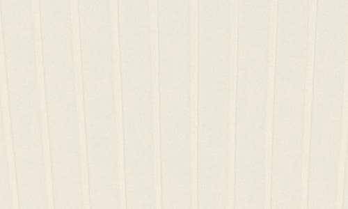 Nordstrom Rack Tipped Short Sleeve Ribbed Sweater In Ivory Tofu- Navy Night Tipping