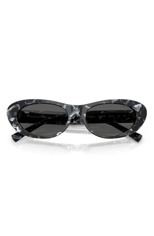 Tiffany & Co . 55mm Oval Sunglasses In Gray